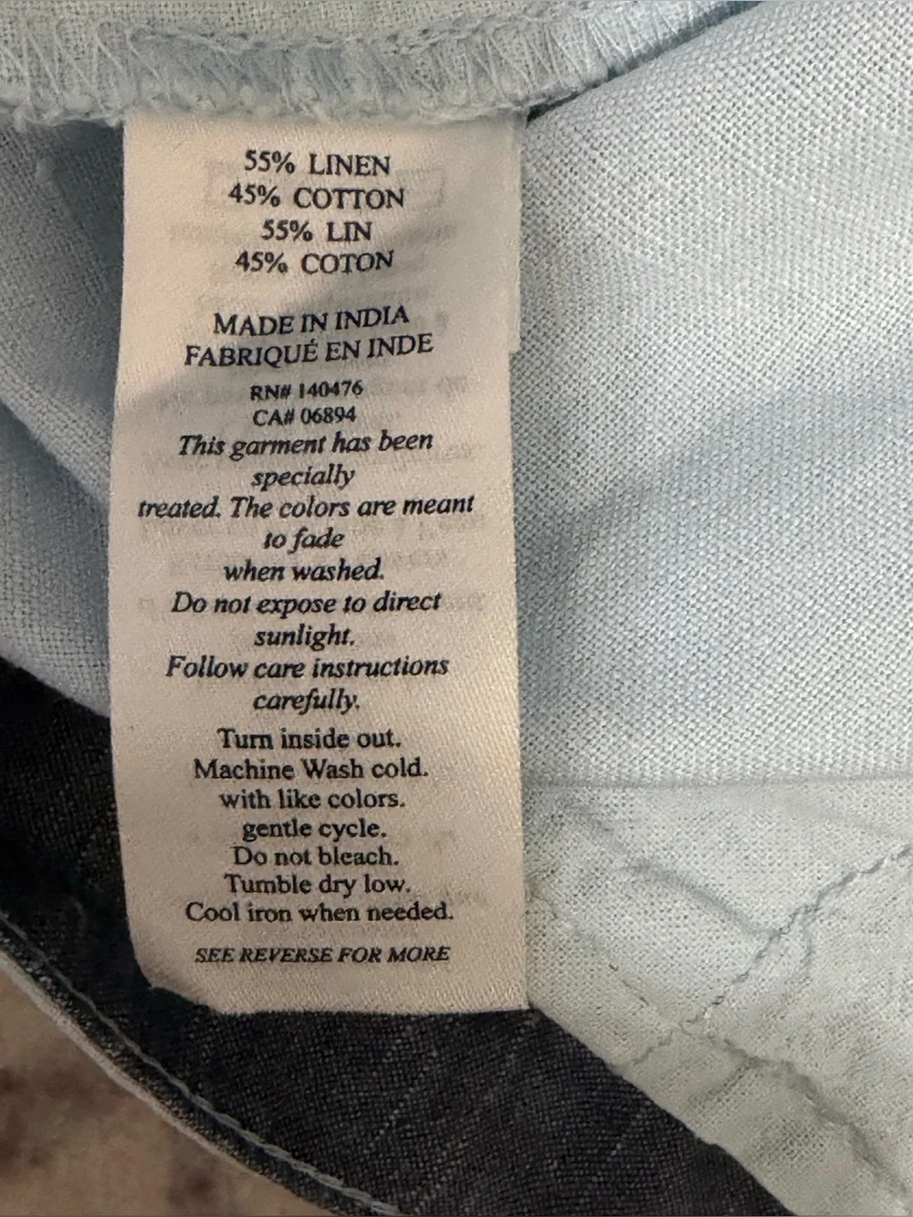 Faherty Malibu Linen & Cotton Chino Shorts Light Blue Size 36